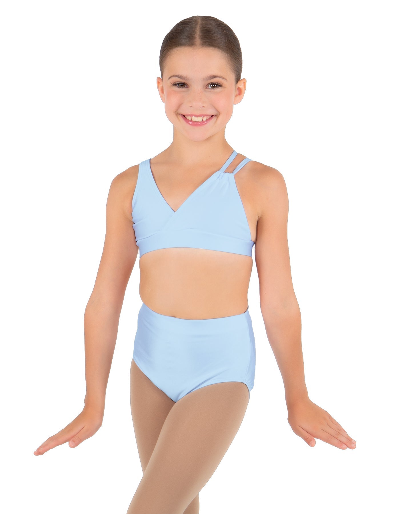 Solid Lycra Asymetric Bra