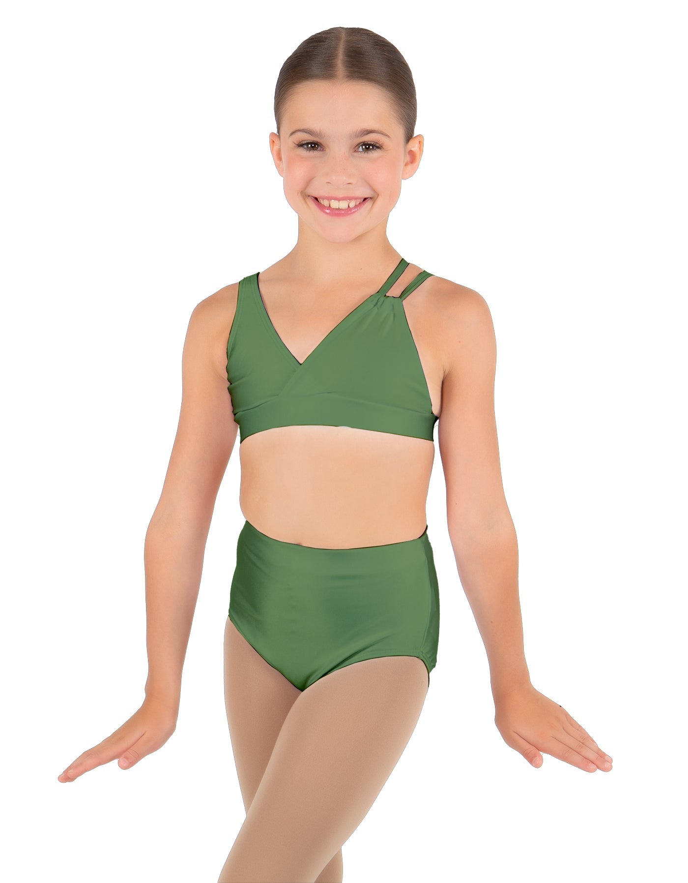 Solid Lycra Asymetric Bra