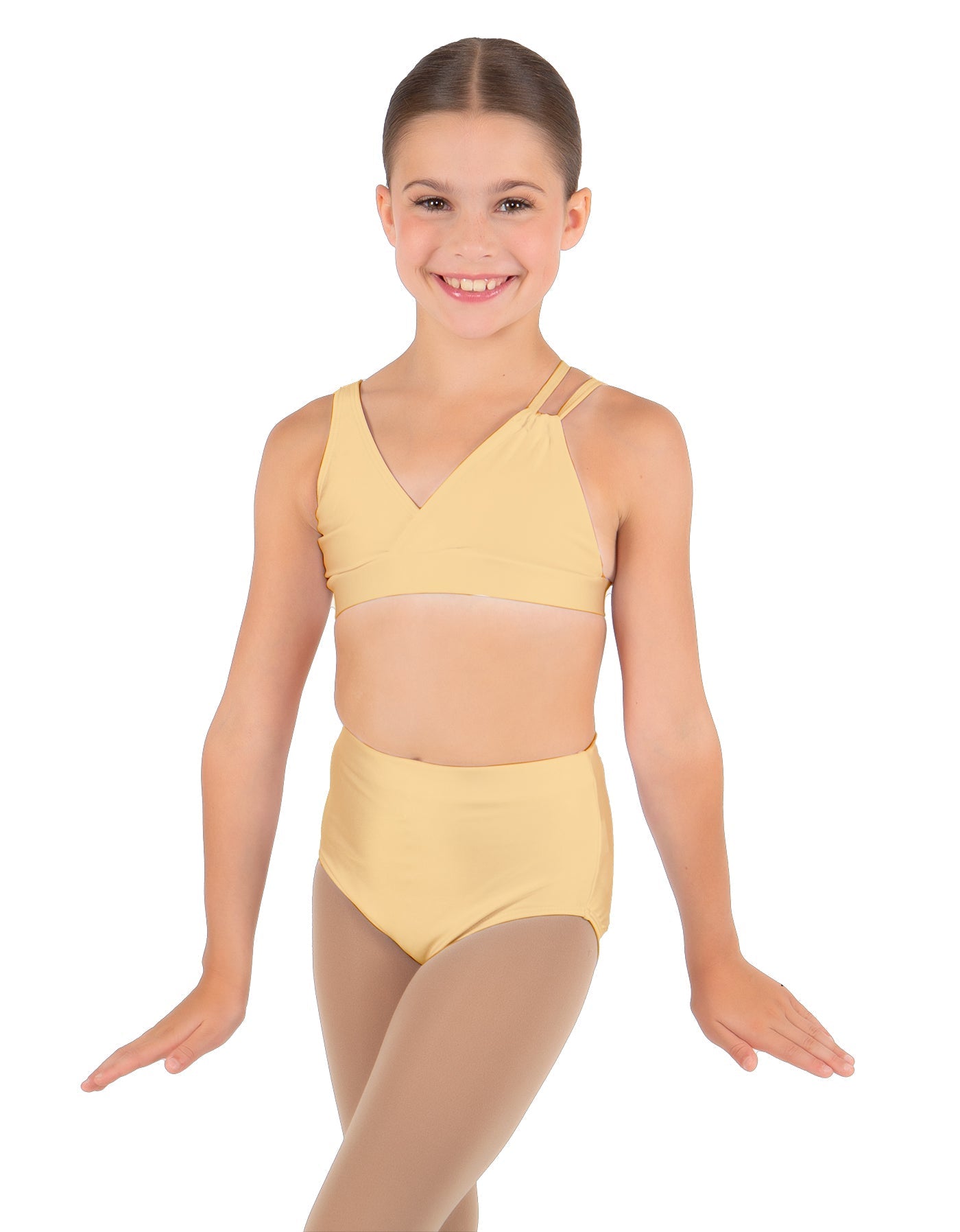 Solid Lycra Asymetric Bra