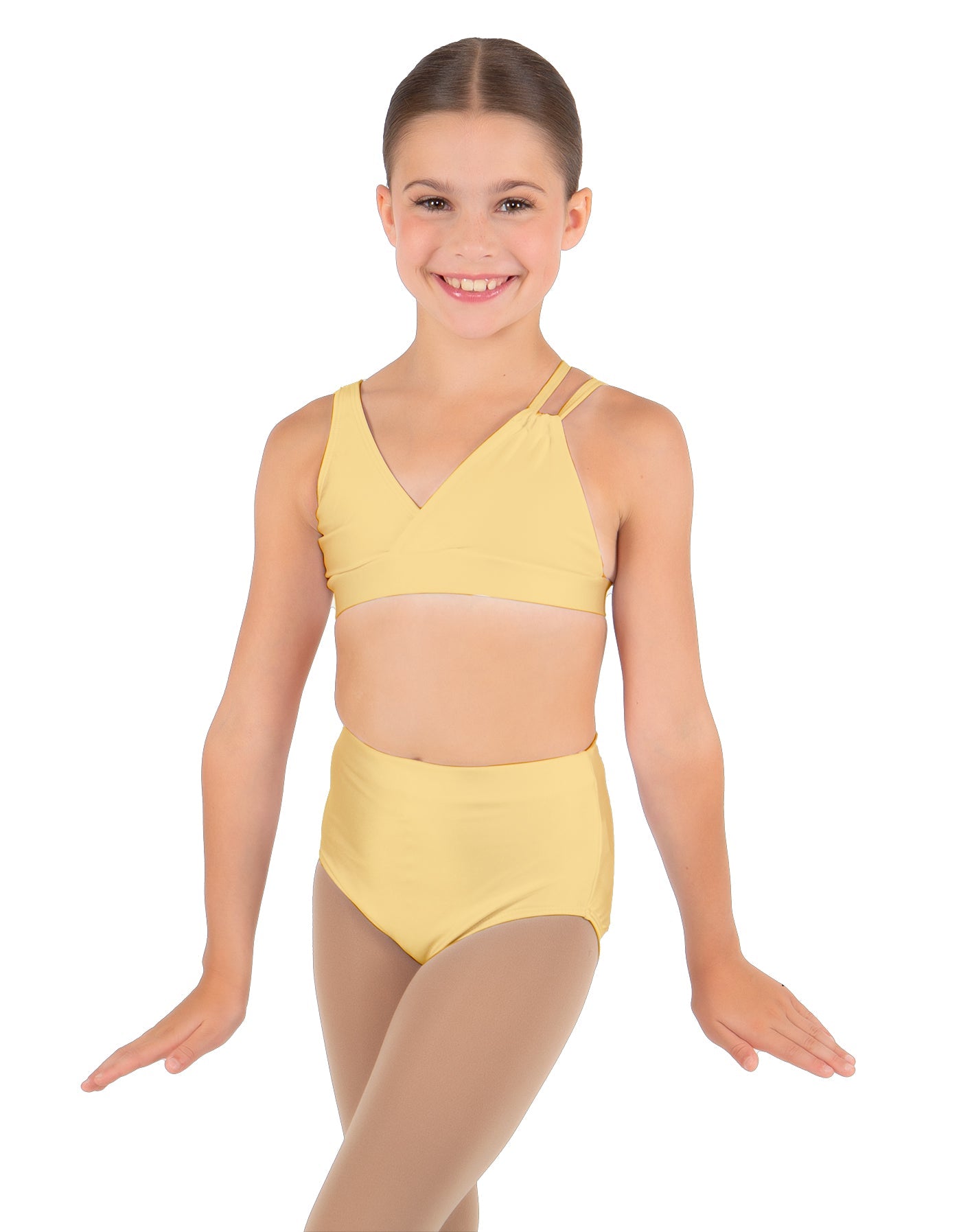 Solid Lycra Asymetric Bra