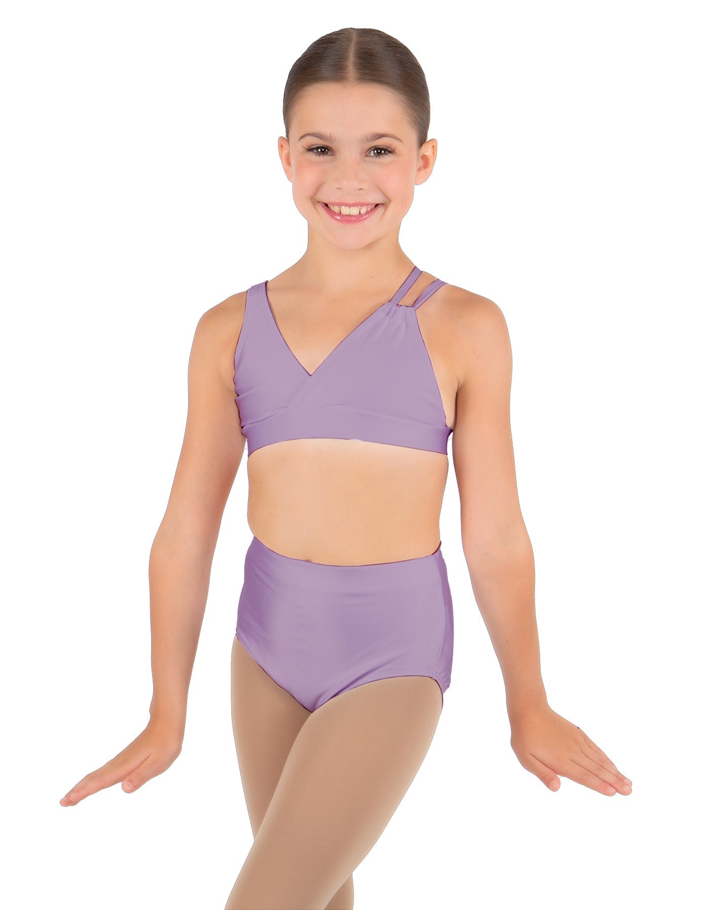 Solid Lycra Asymetric Bra