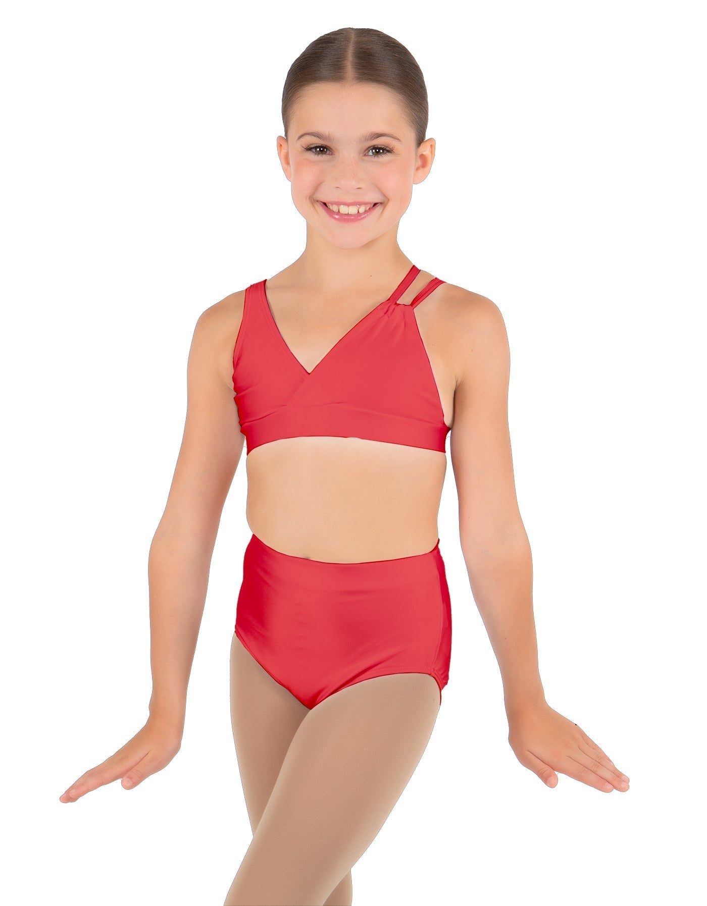 Solid Lycra Asymetric Bra