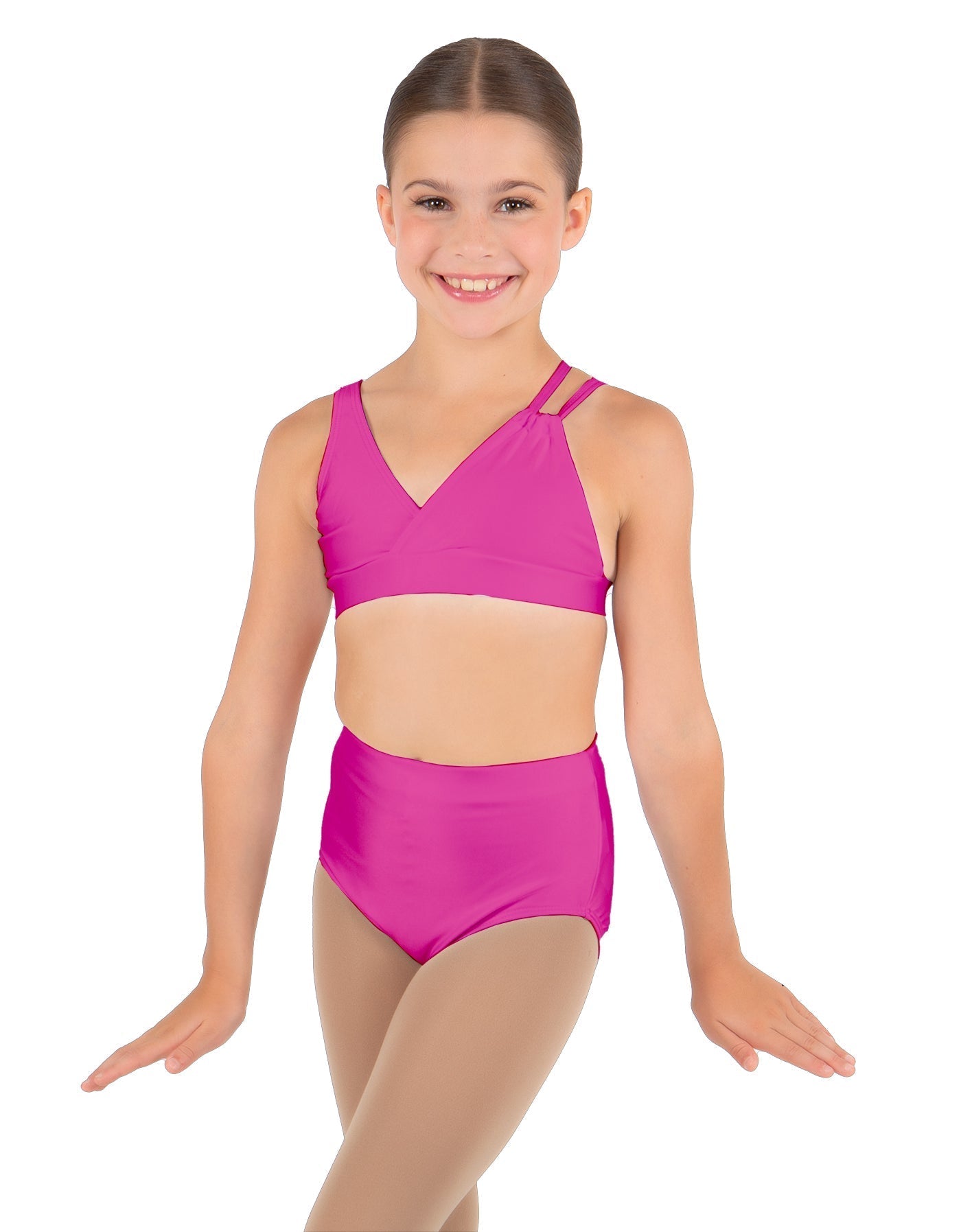 Solid Lycra Asymetric Bra