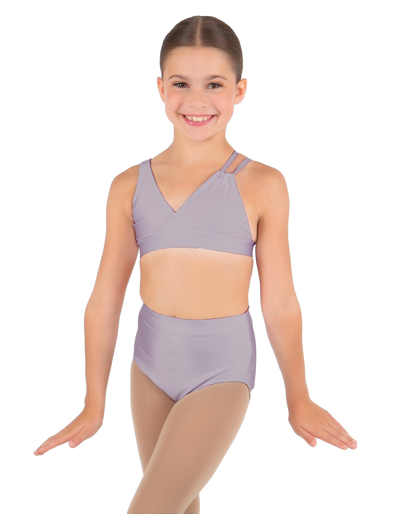 Solid Lycra Asymetric Bra