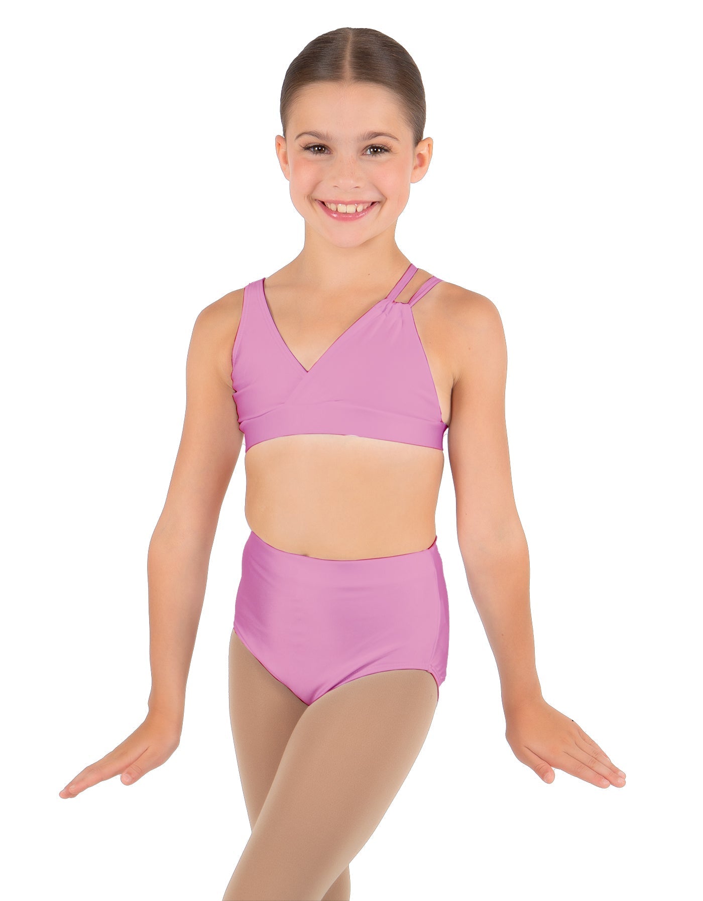 Solid Lycra Asymetric Bra