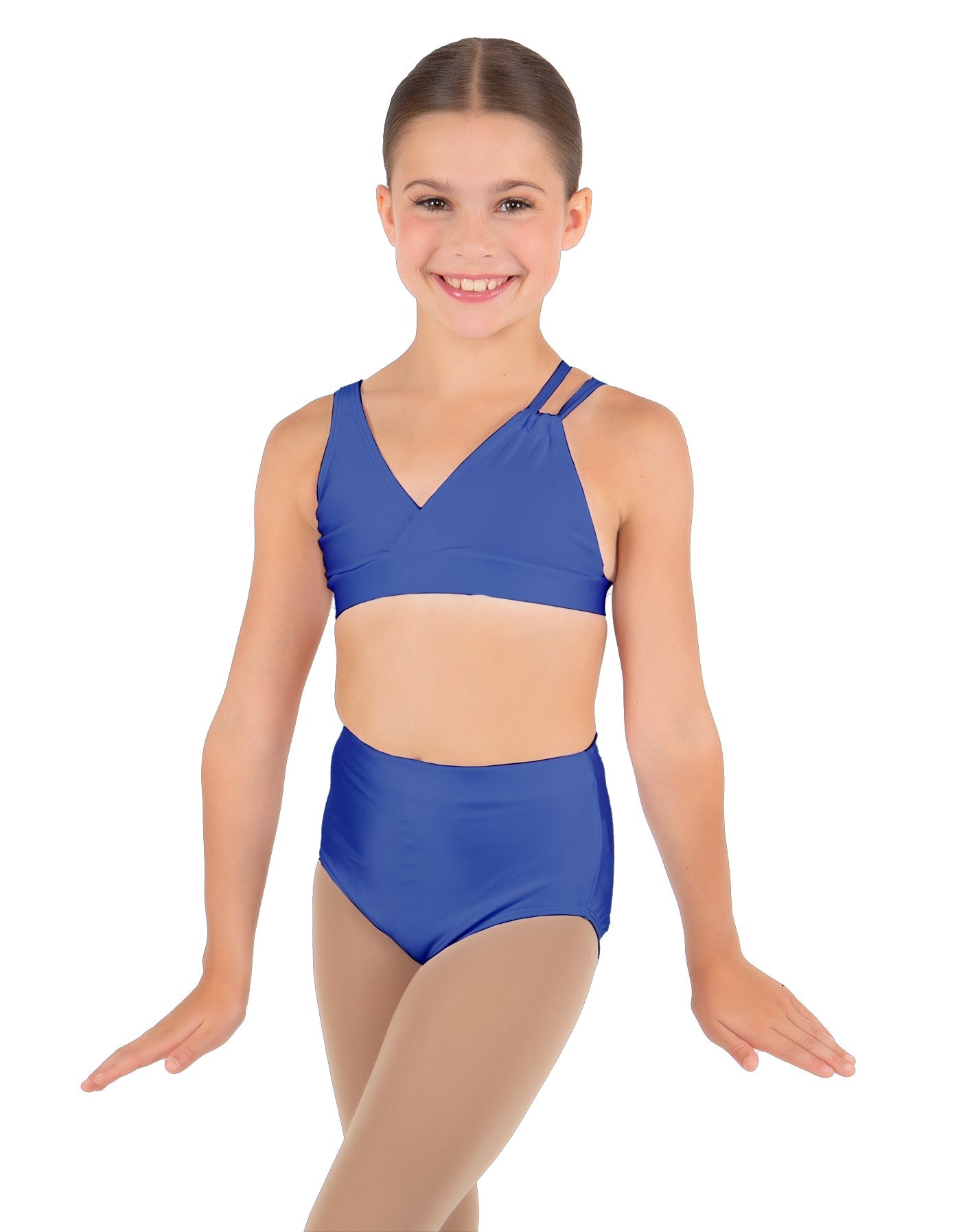 Solid Lycra Asymetric Bra
