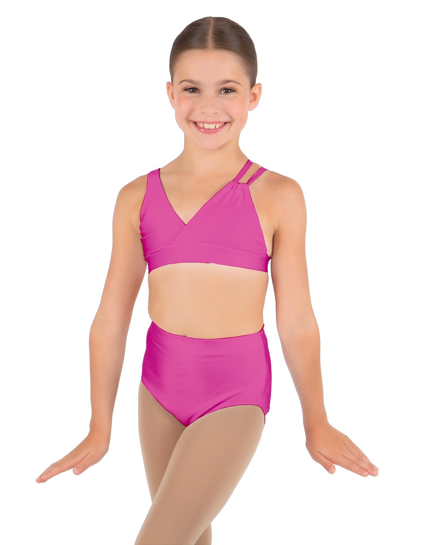 Solid Lycra Asymetric Bra