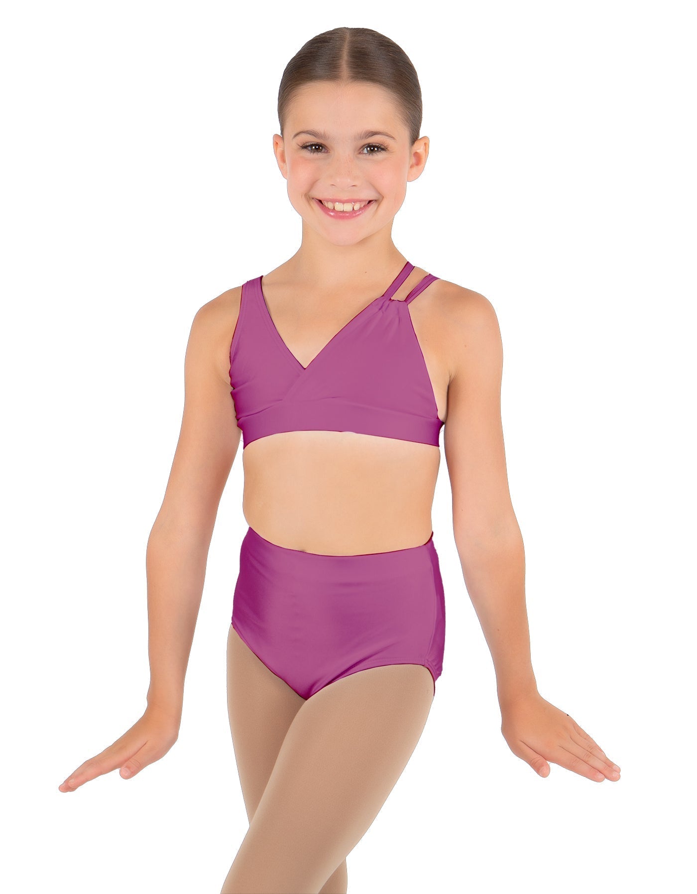 Solid Lycra Asymetric Bra