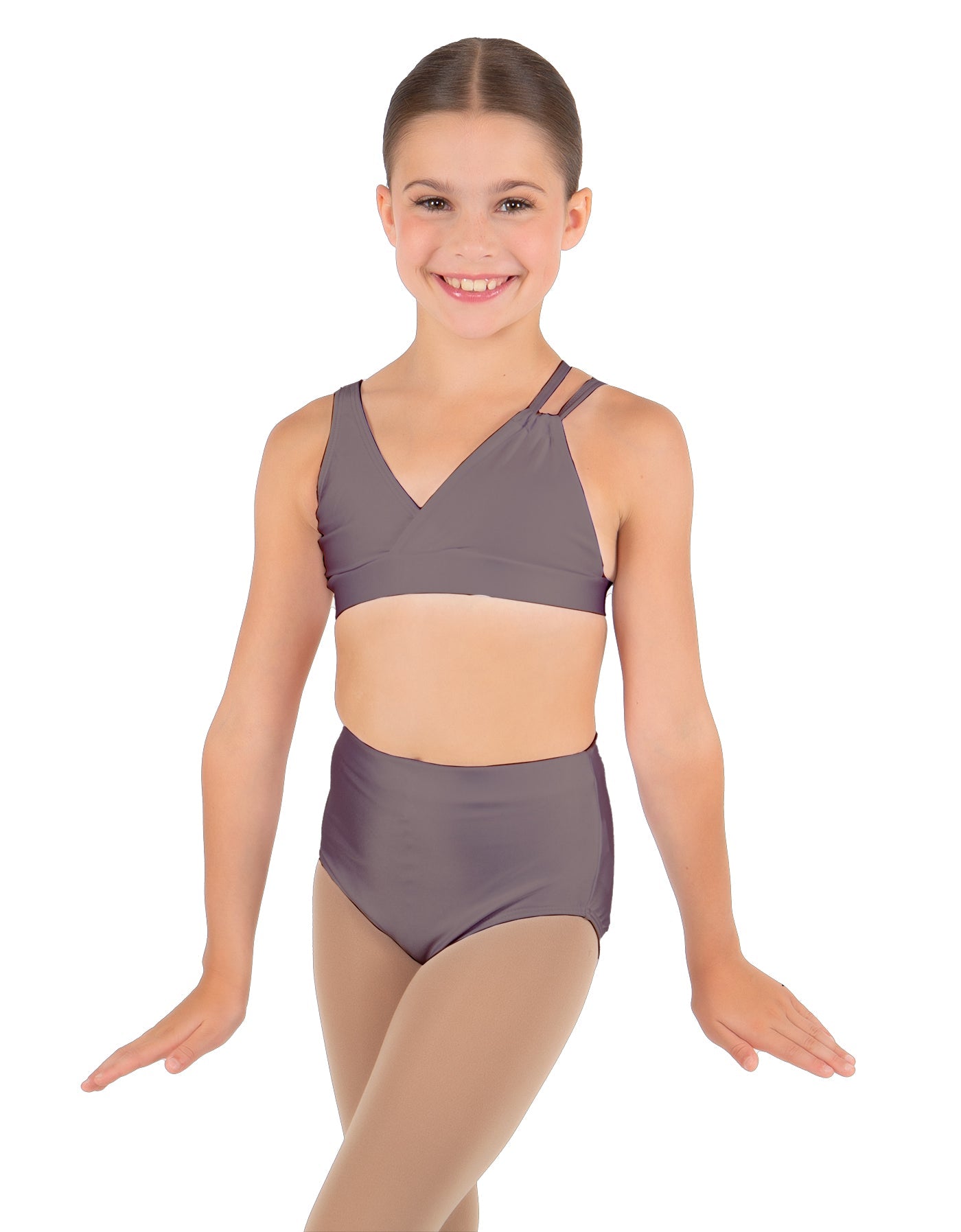 Solid Lycra Asymetric Bra