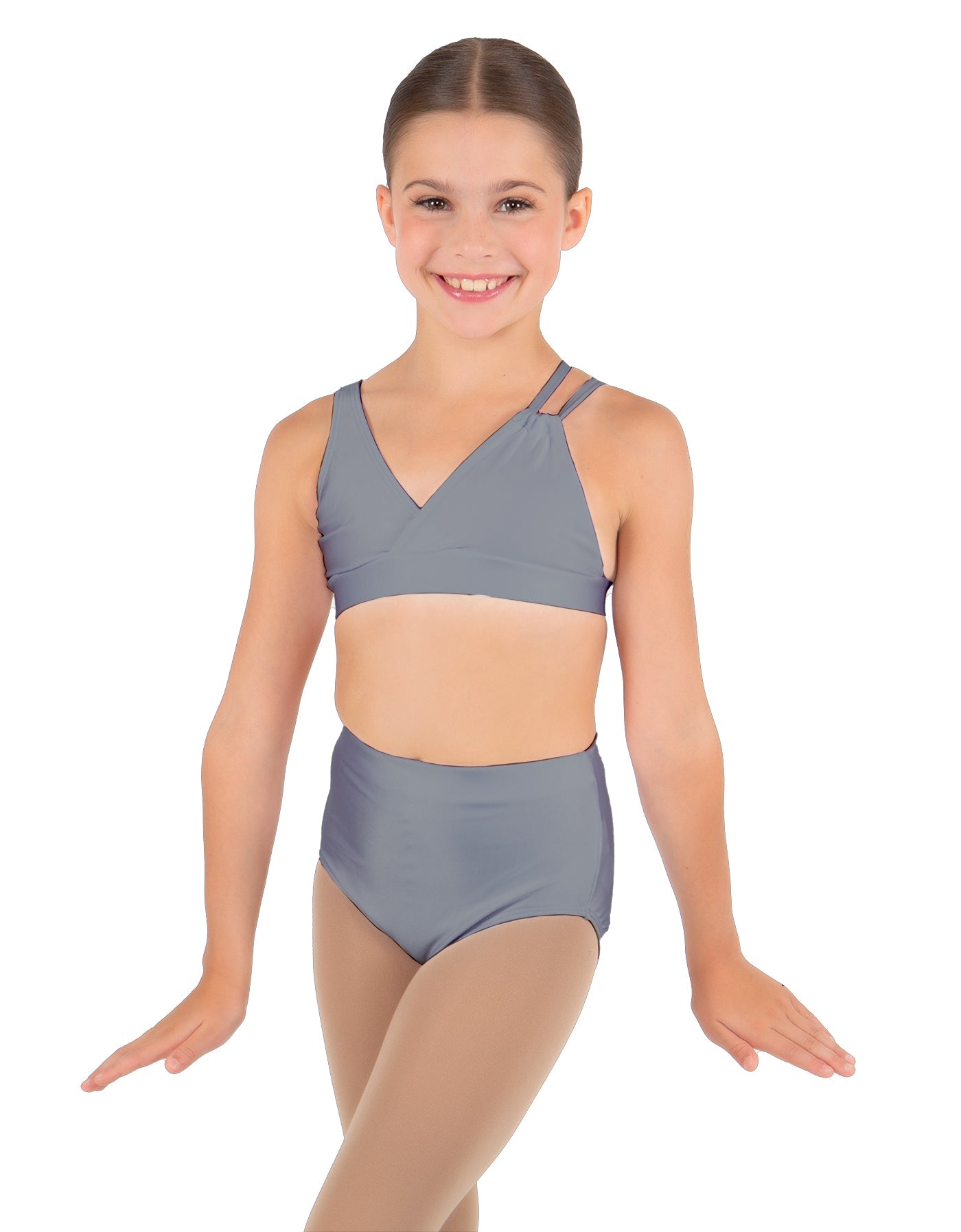 Solid Lycra Asymetric Bra