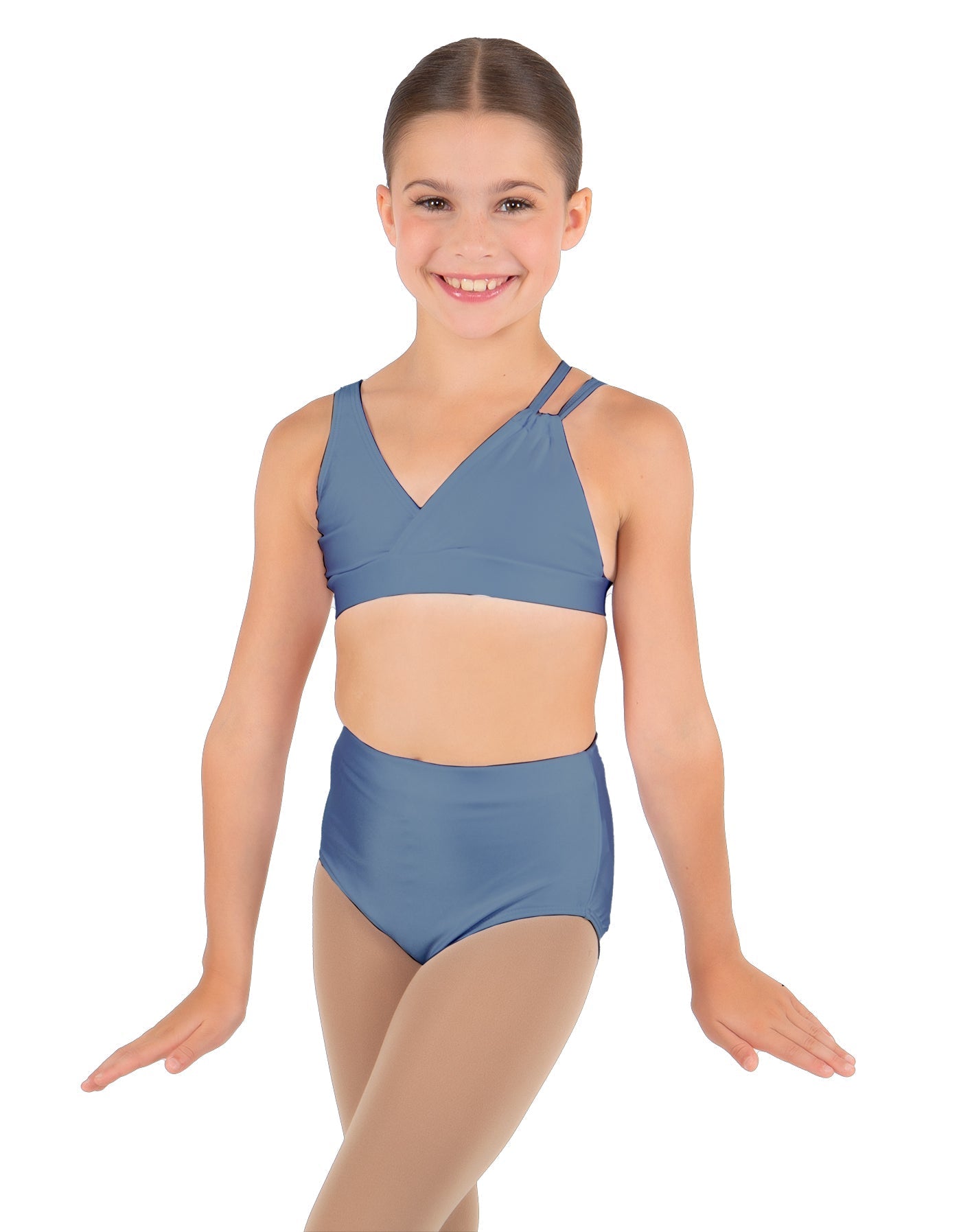 Solid Lycra Asymetric Bra