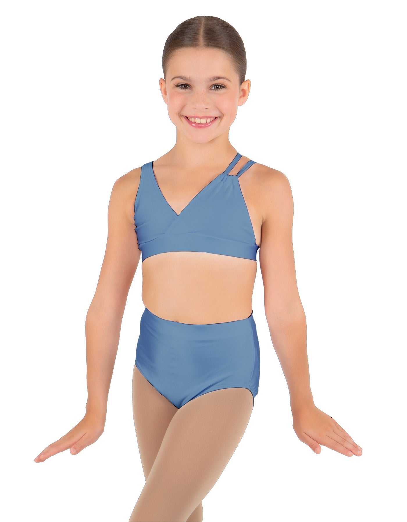 Solid Lycra Asymetric Bra
