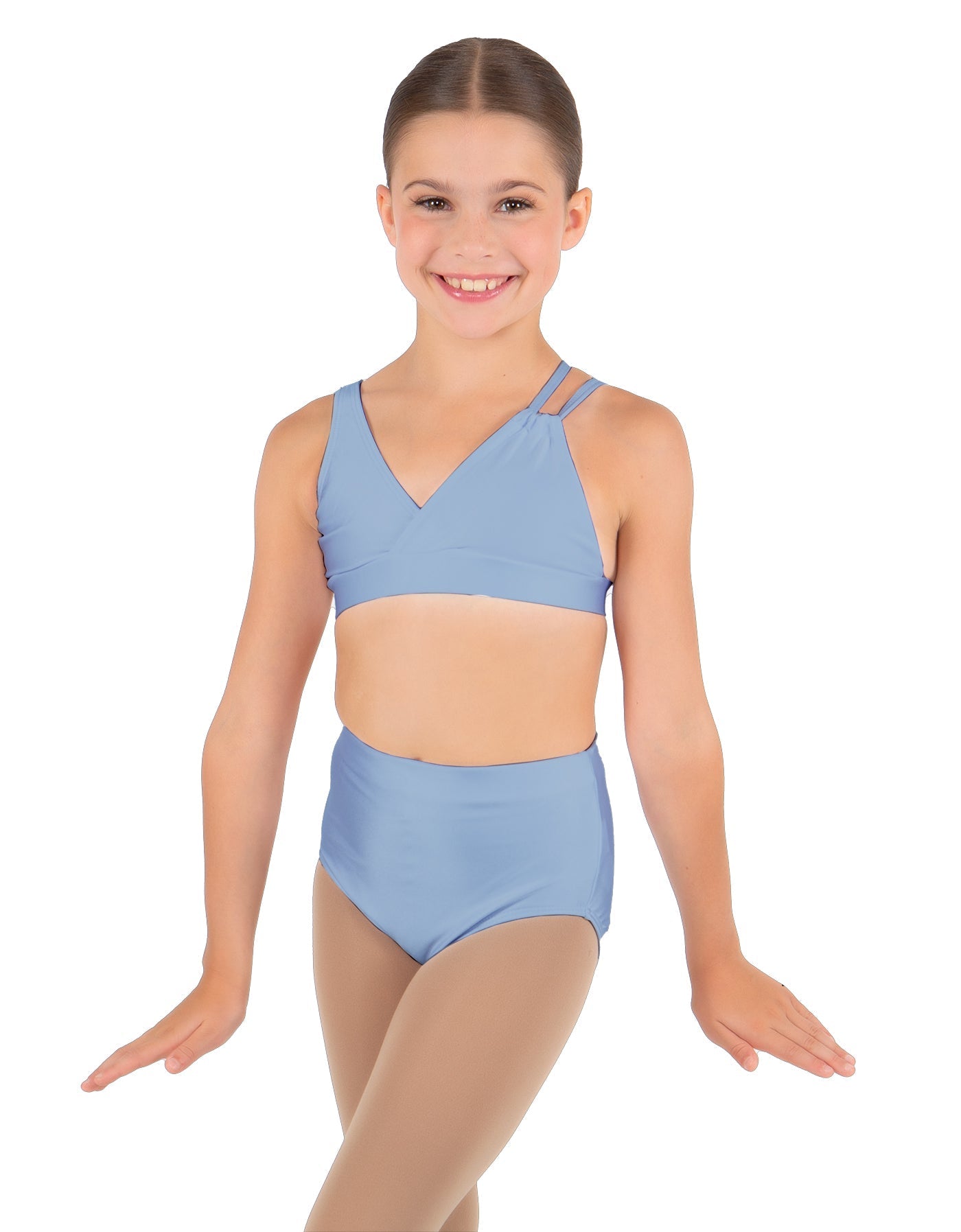 Solid Lycra Asymetric Bra