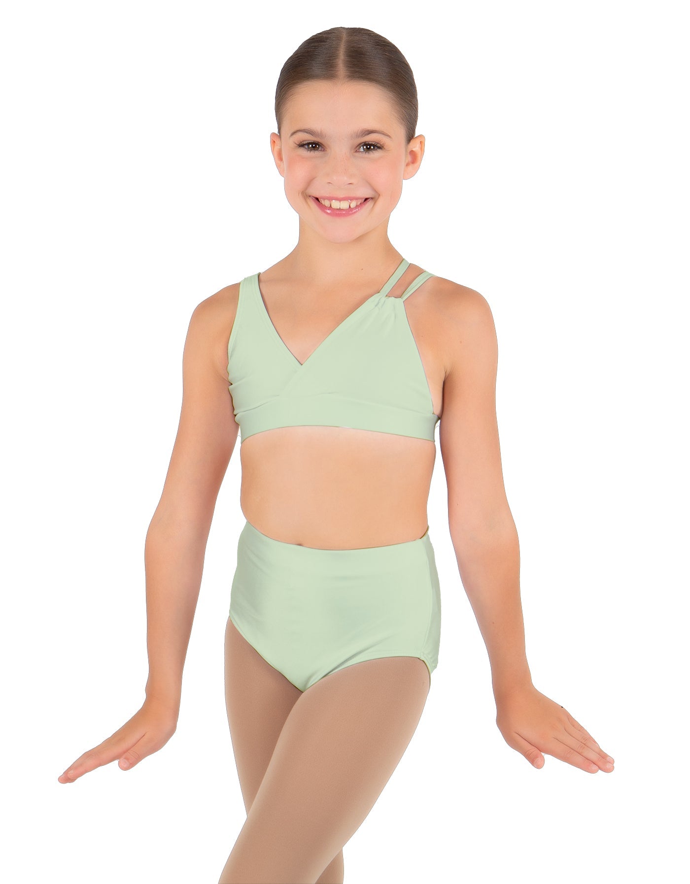 Solid Lycra Asymetric Bra