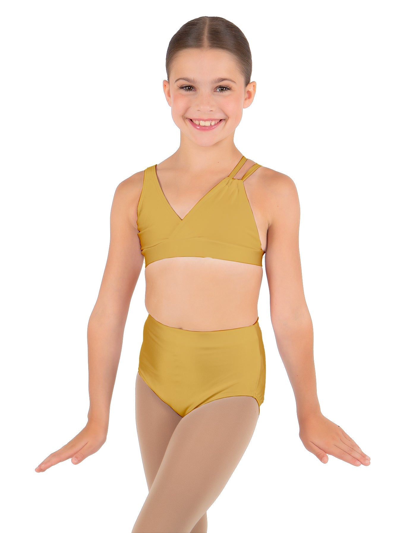 Solid Lycra Asymetric Bra
