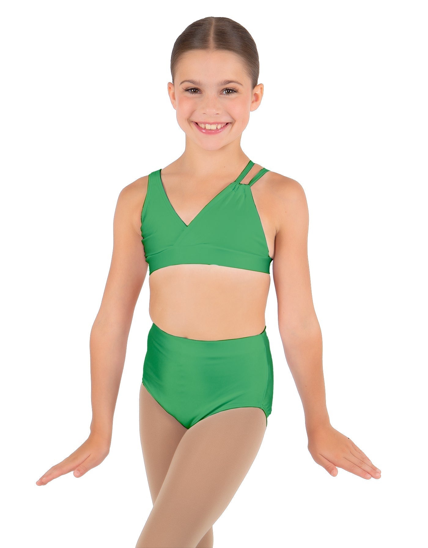 Solid Lycra Asymetric Bra