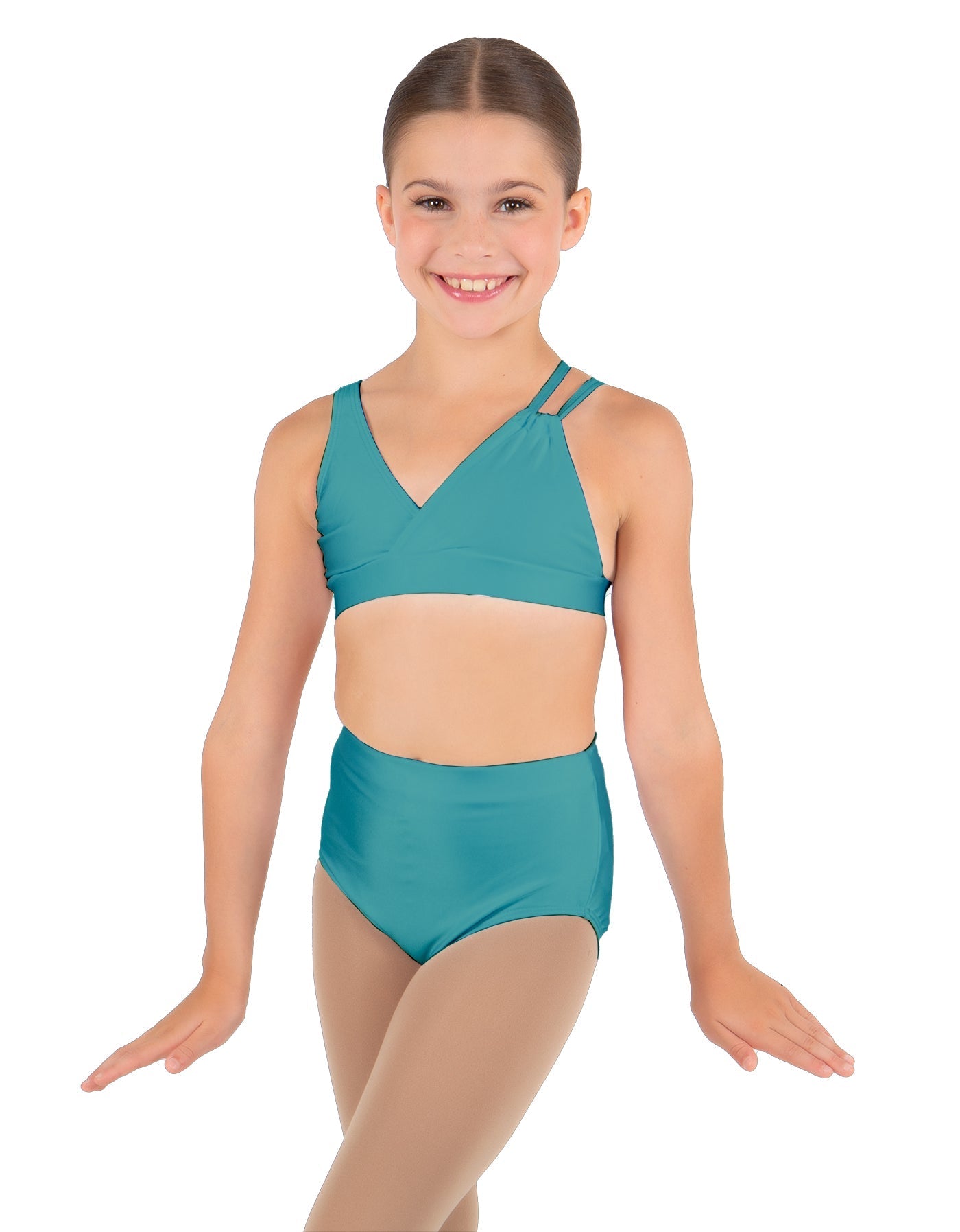 Solid Lycra Asymetric Bra