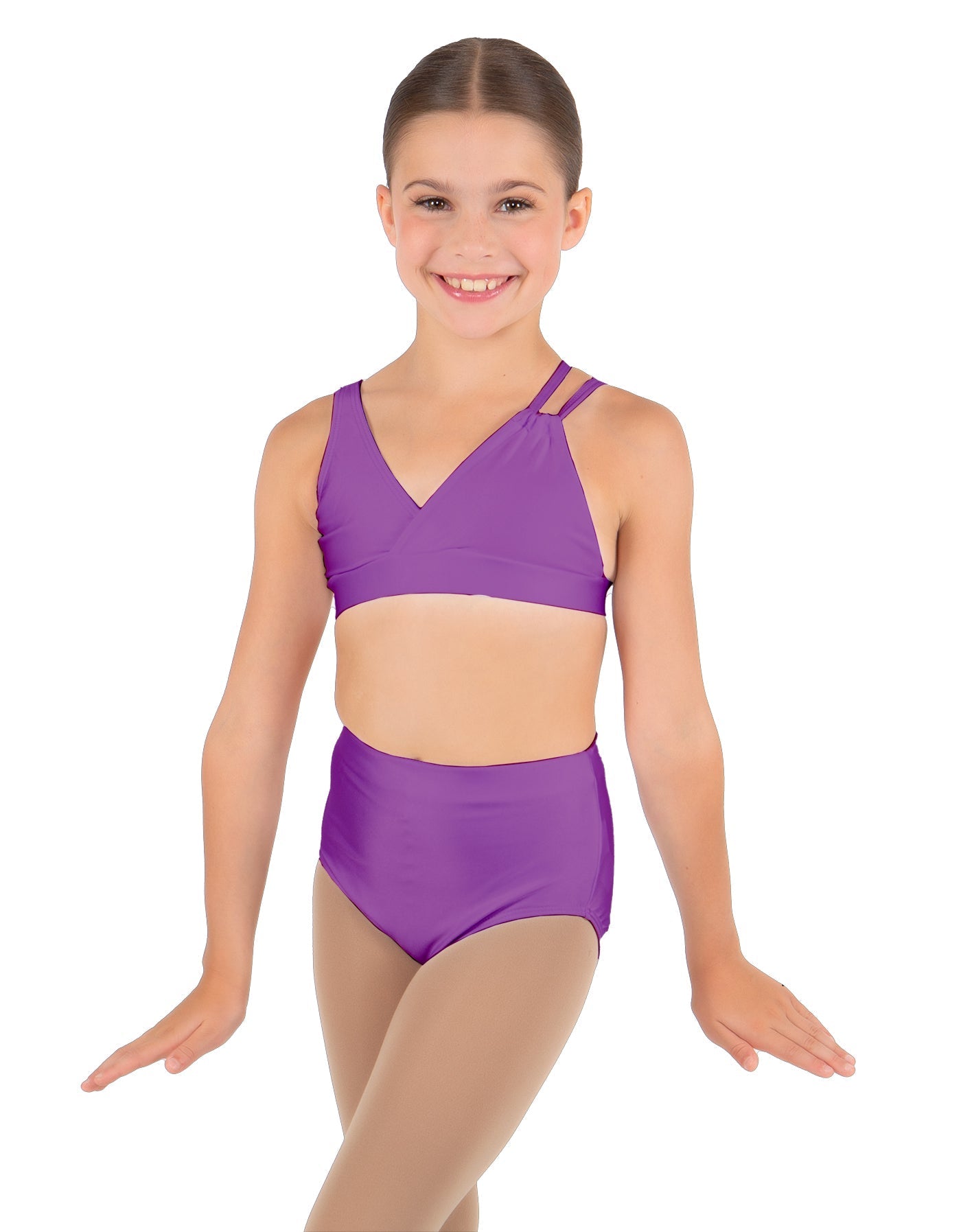 Solid Lycra Asymetric Bra