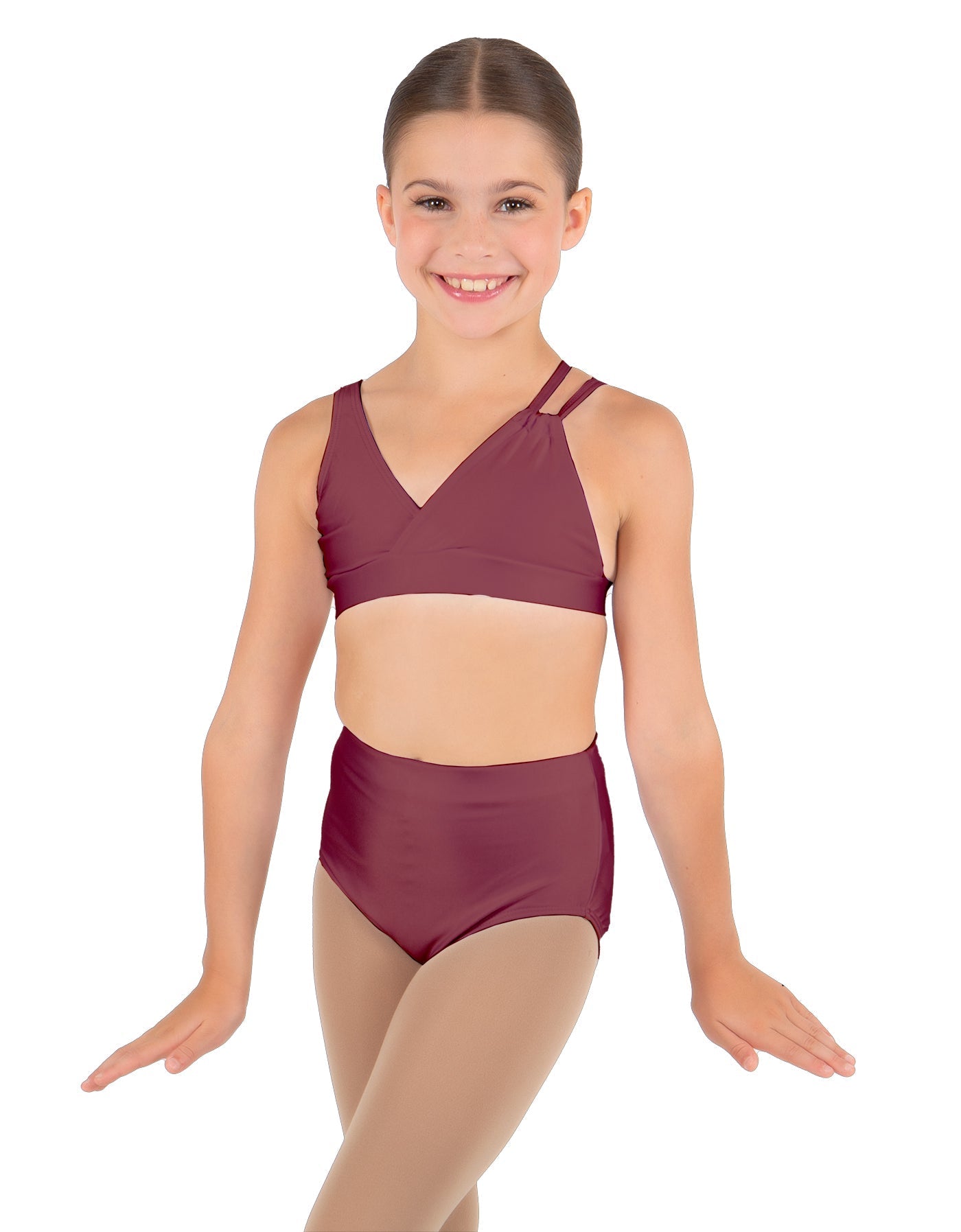 Solid Lycra Asymetric Bra