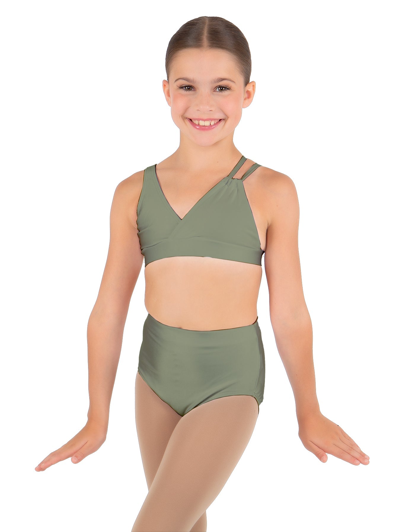 Solid Lycra Asymetric Bra