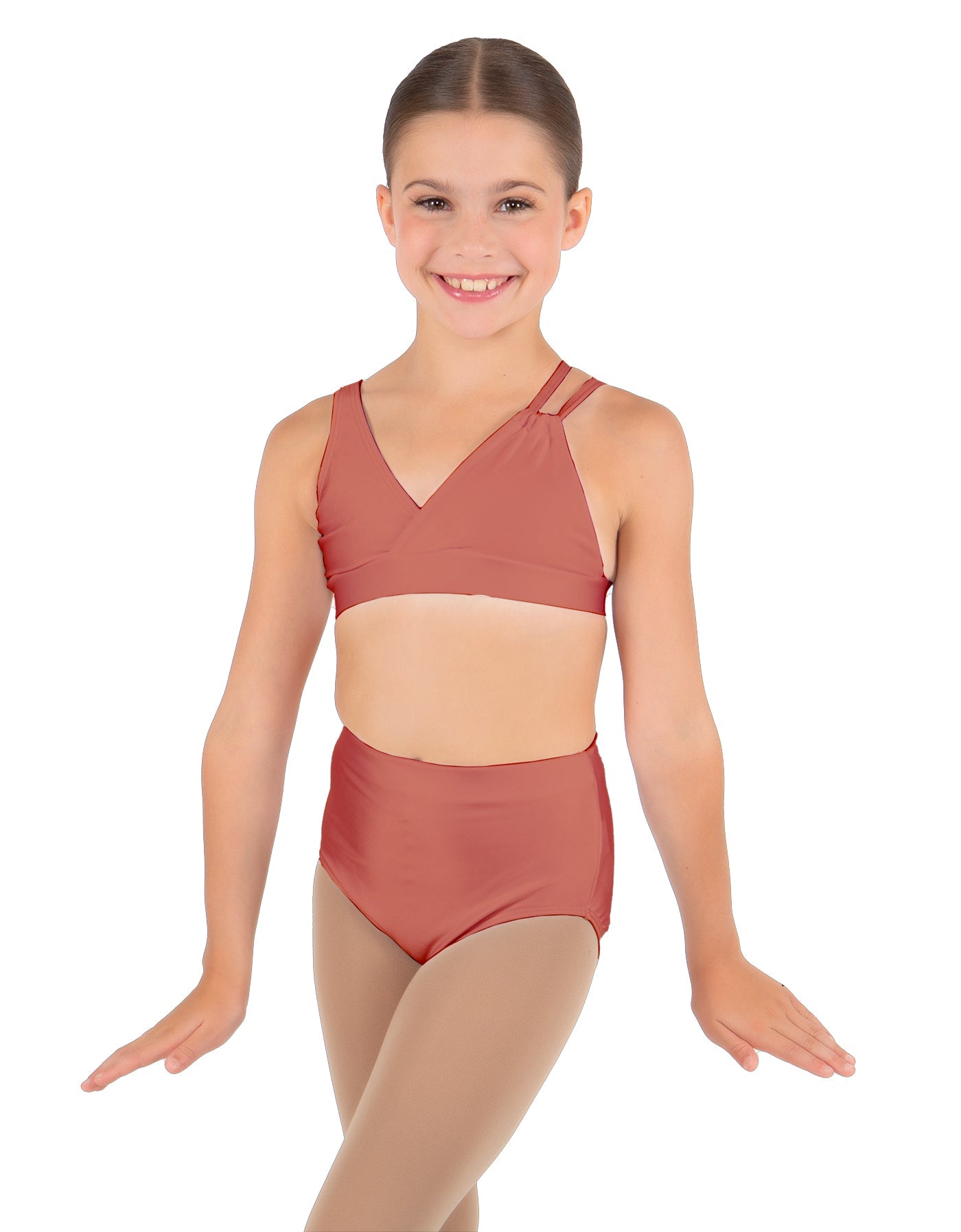 Solid Lycra Asymetric Bra