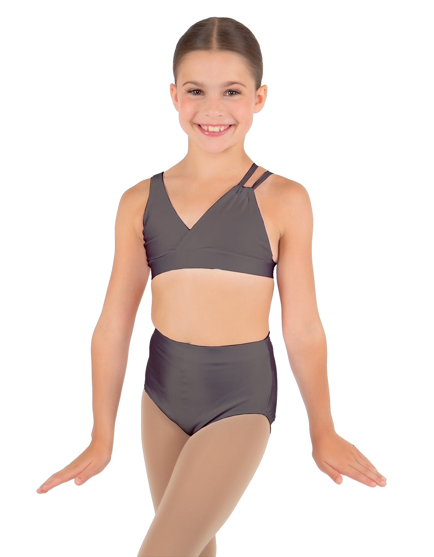 Solid Lycra Asymetric Bra