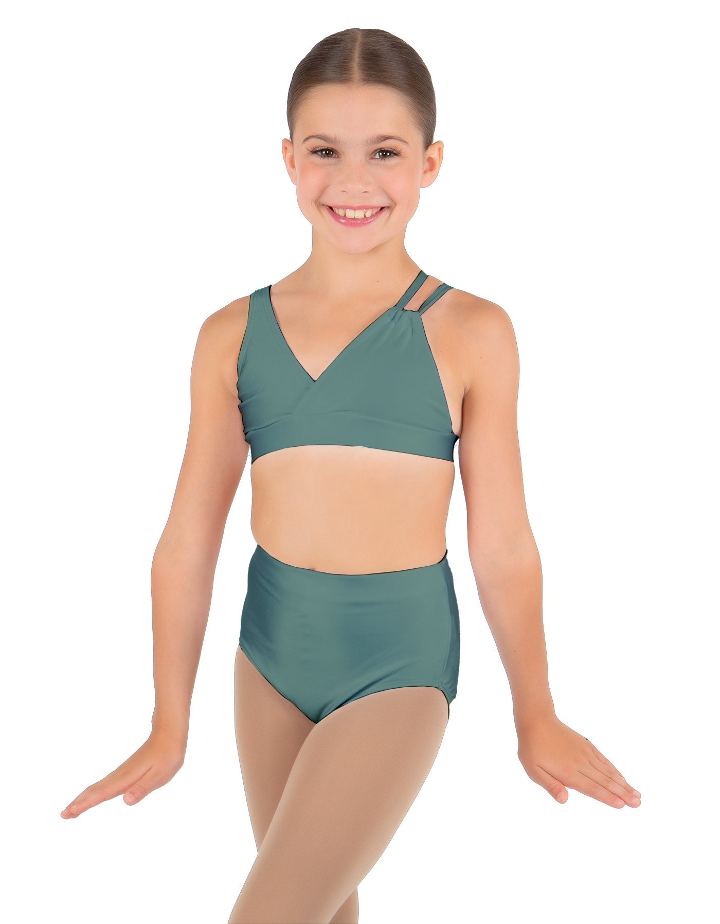 Solid Lycra Asymetric Bra