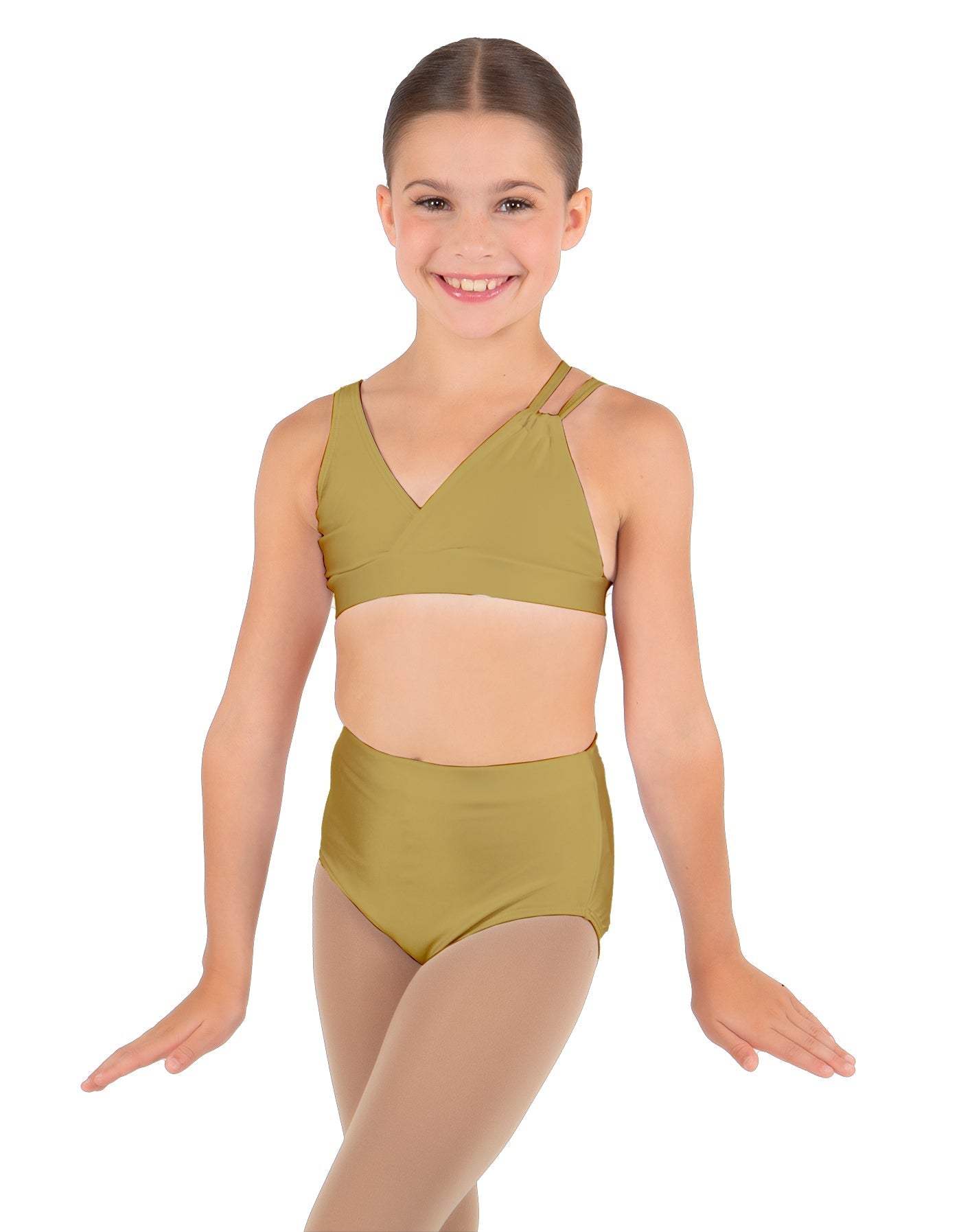 Solid Lycra Asymetric Bra