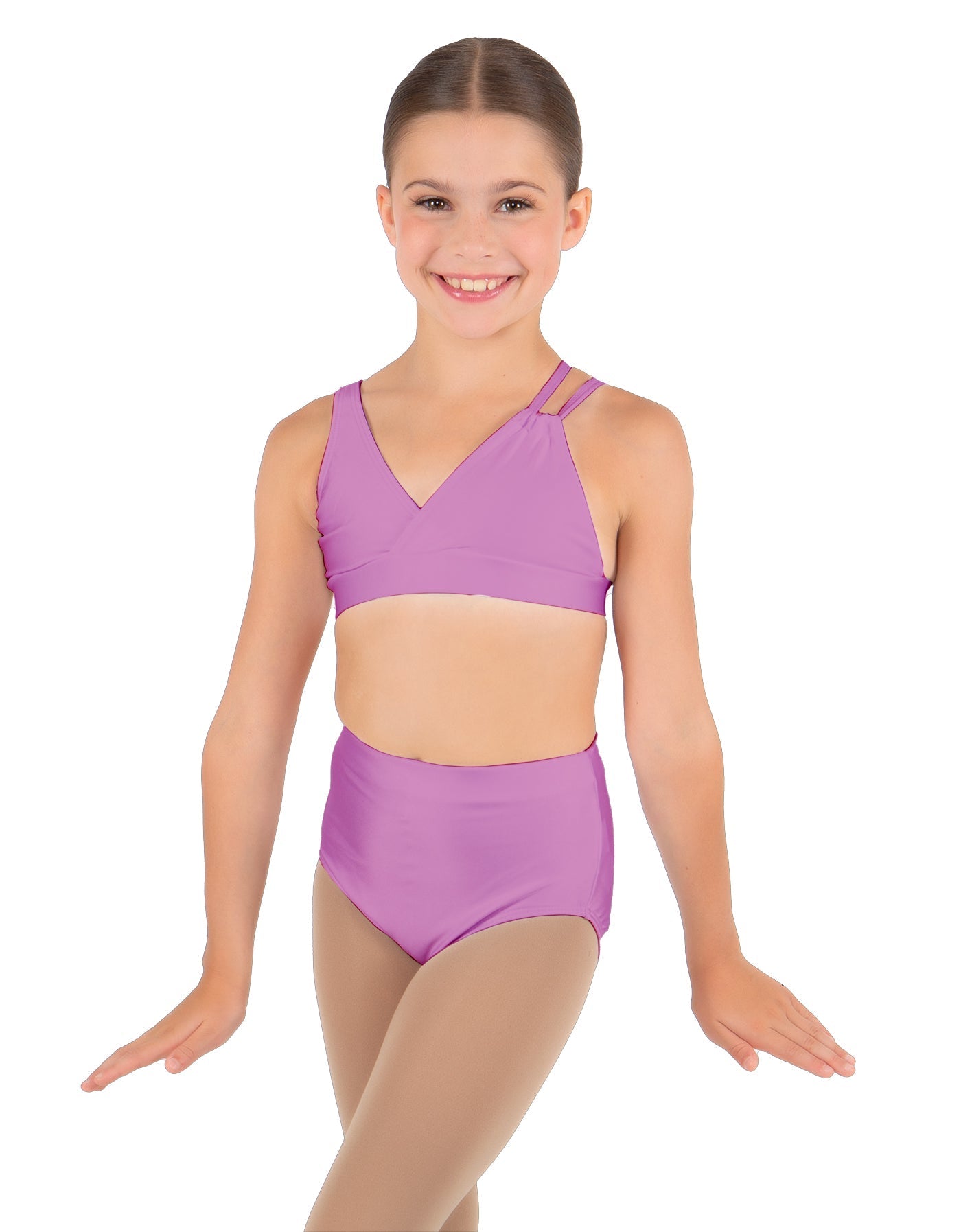 Solid Lycra Asymetric Bra