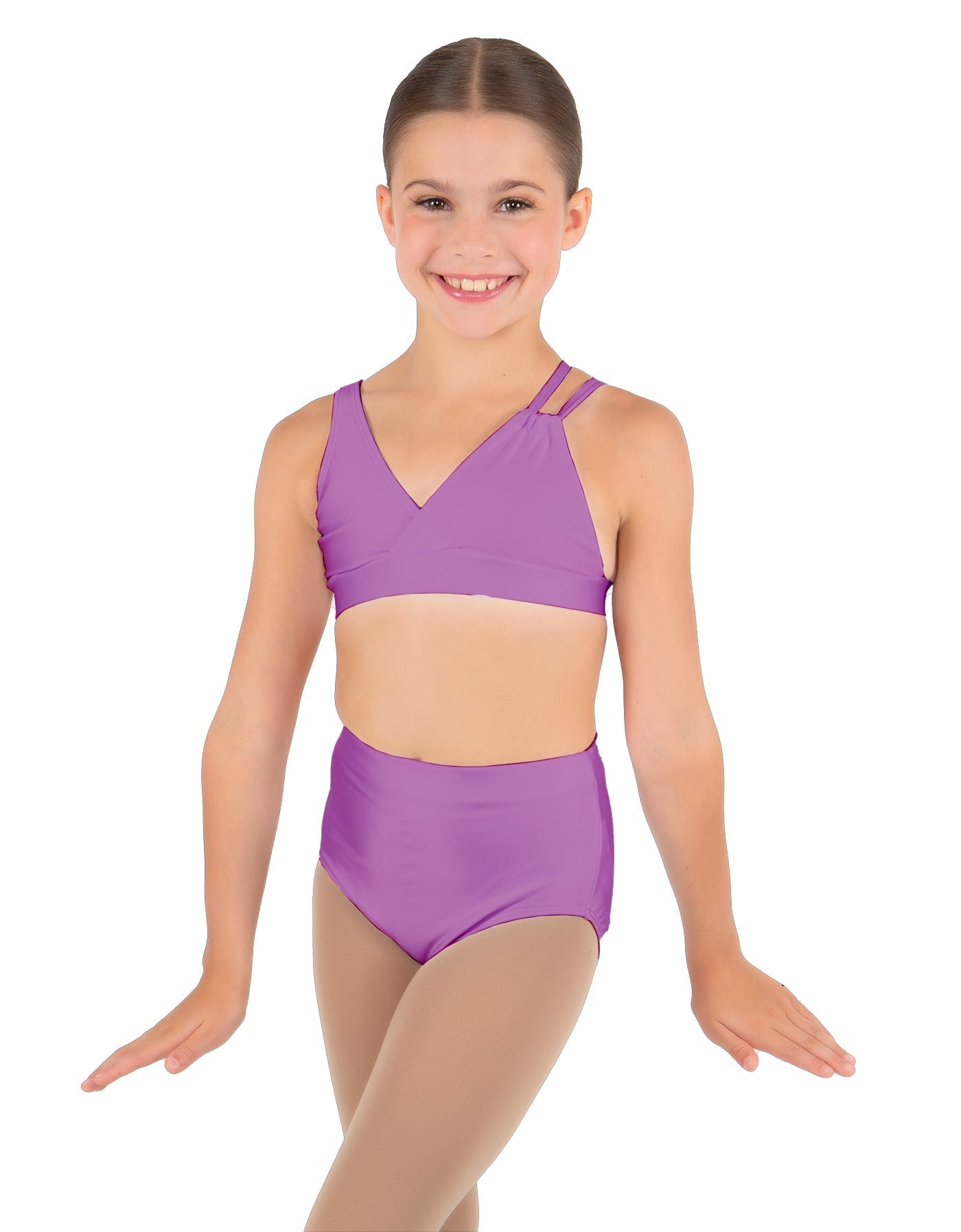 Solid Lycra Asymetric Bra