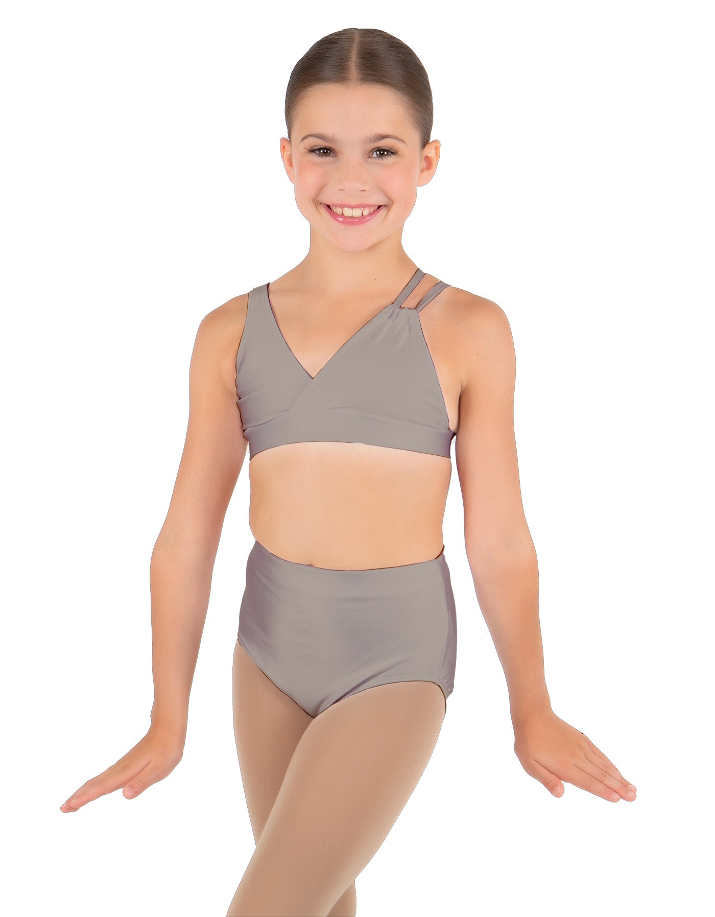 Solid Lycra Asymetric Bra