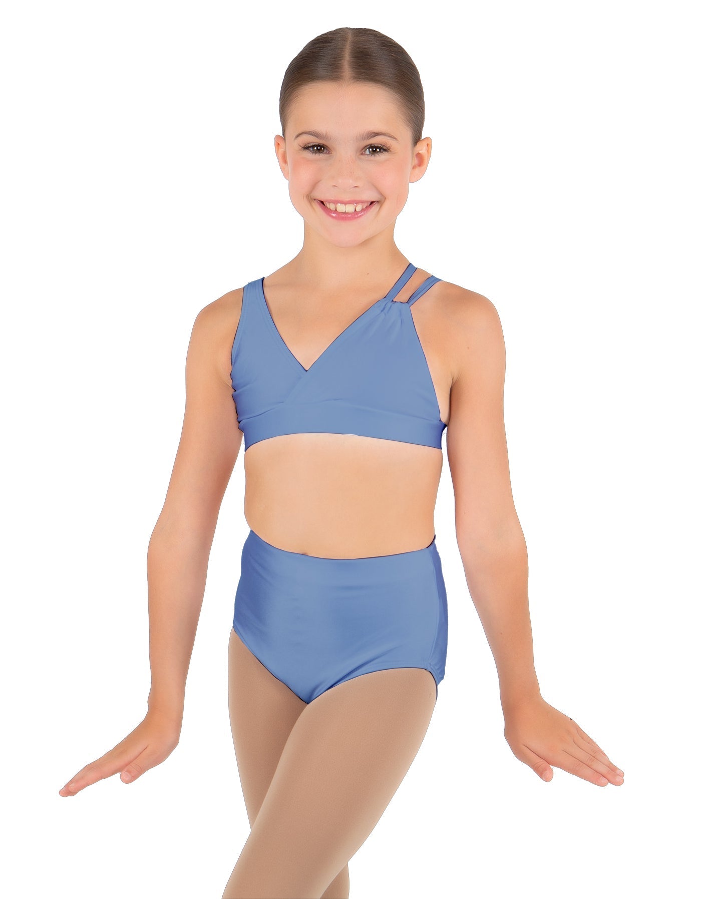 Solid Lycra Asymetric Bra
