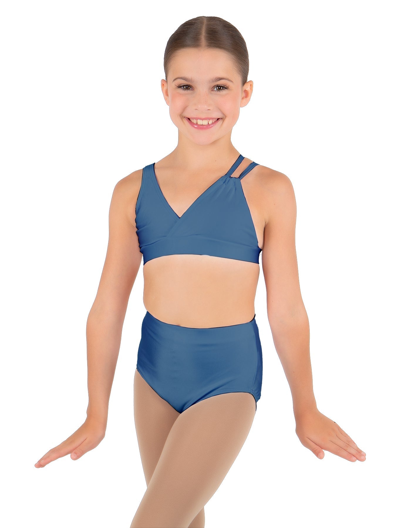 Solid Lycra Asymetric Bra