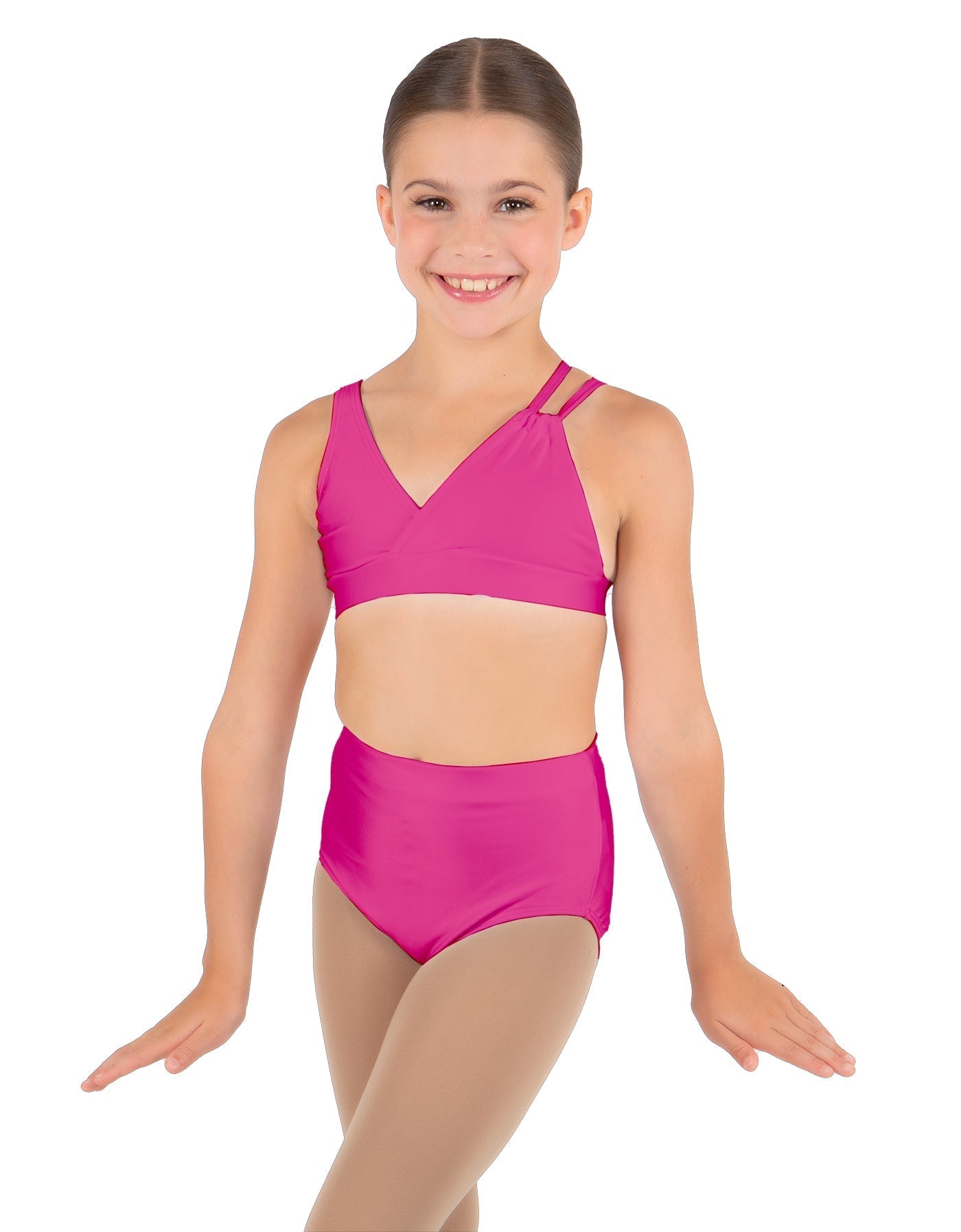 Solid Lycra Asymetric Bra