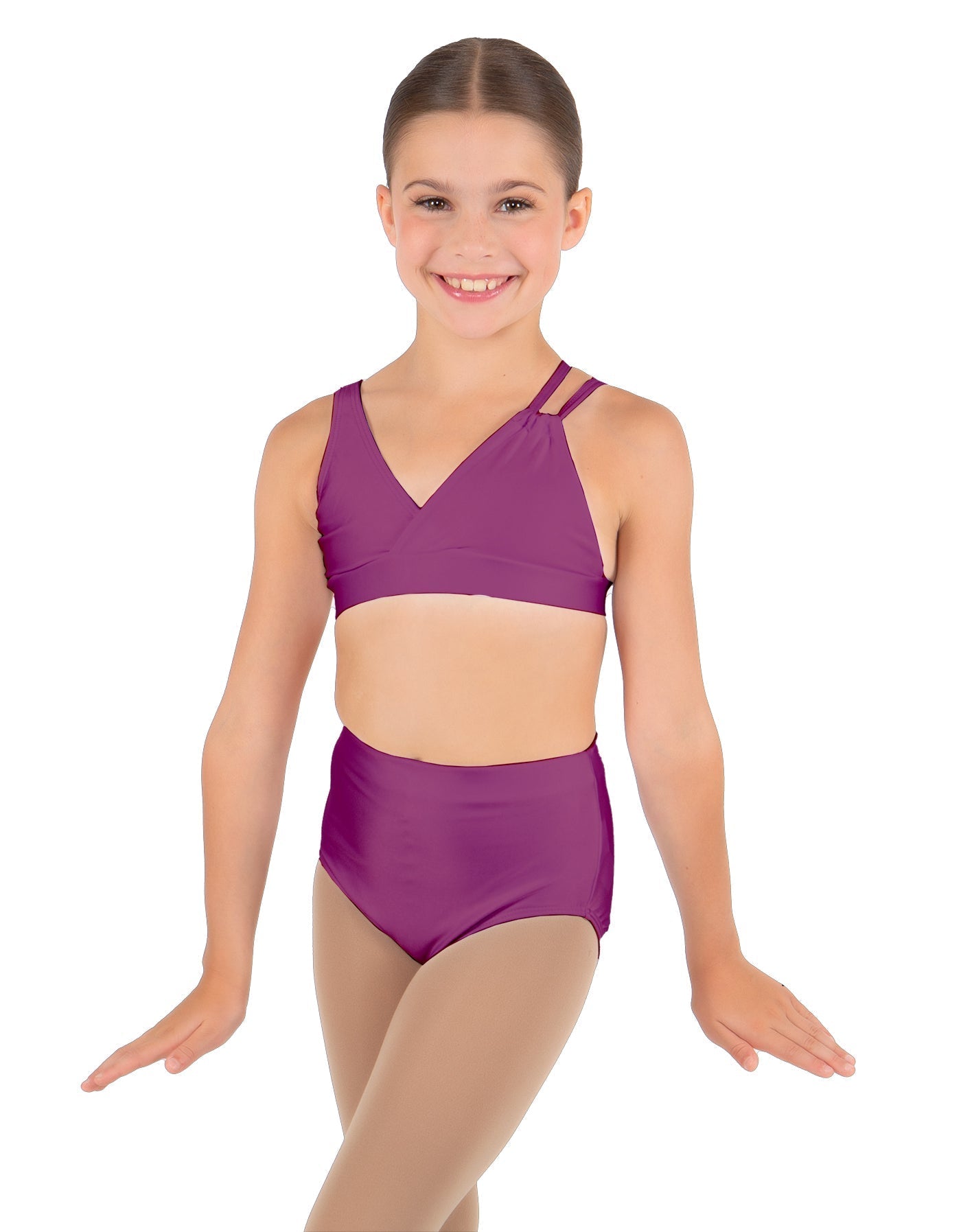 Solid Lycra Asymetric Bra