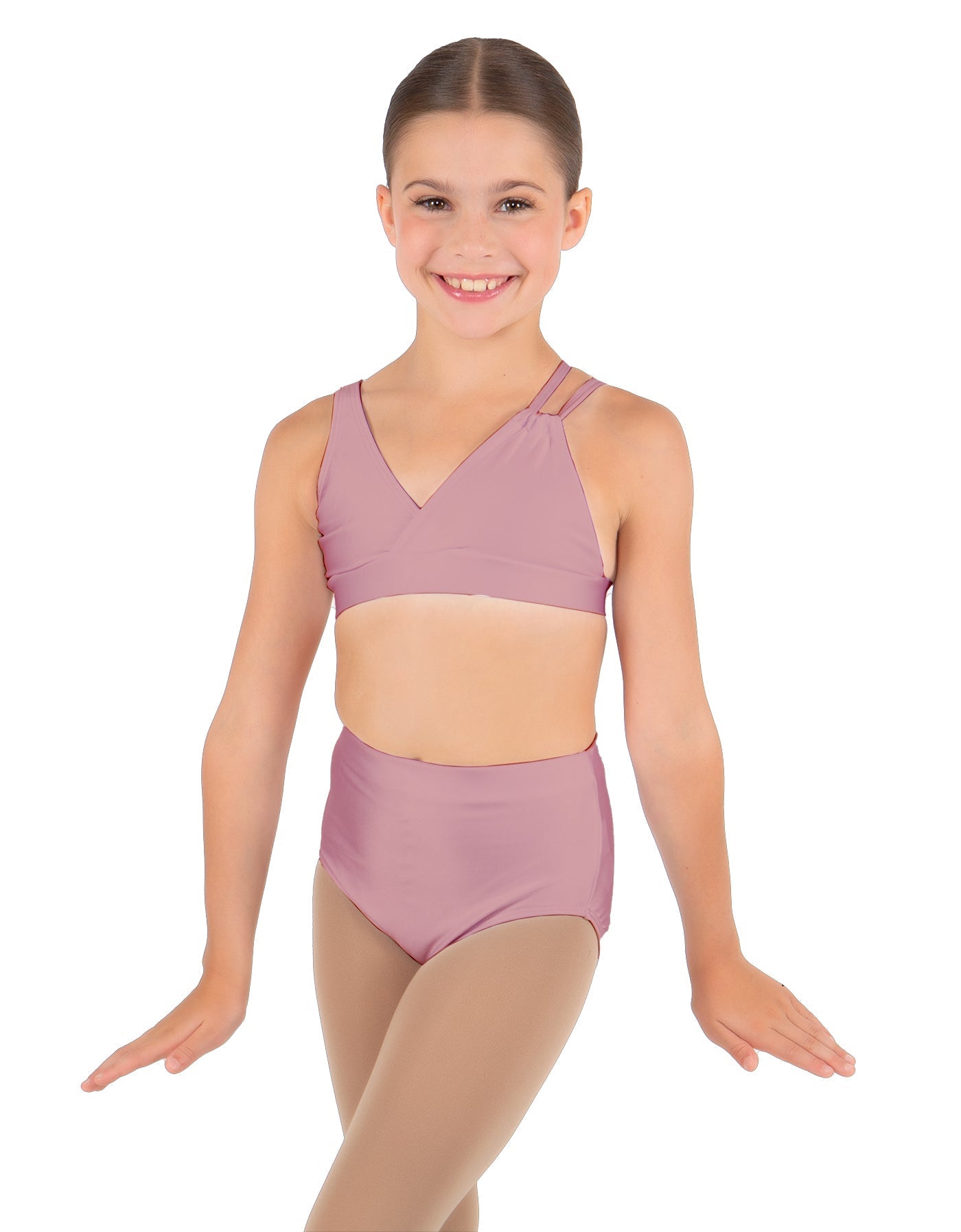 Solid Lycra Asymetric Bra