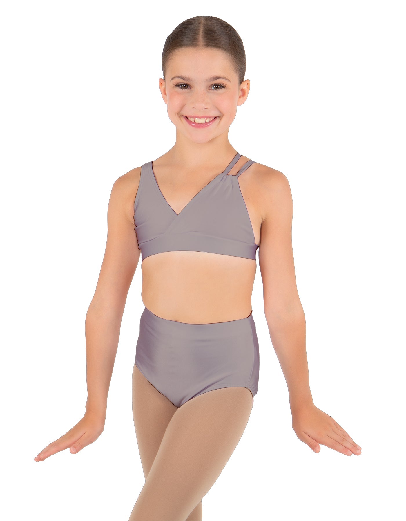 Solid Lycra Asymetric Bra