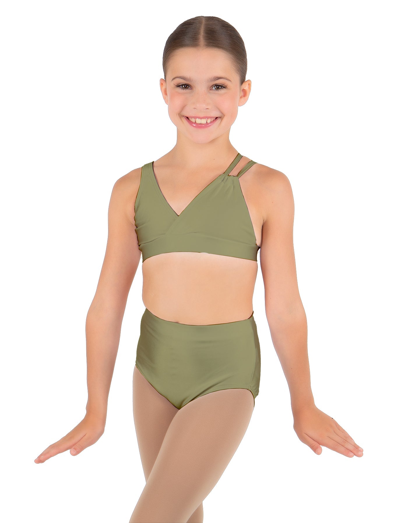 Solid Lycra Asymetric Bra