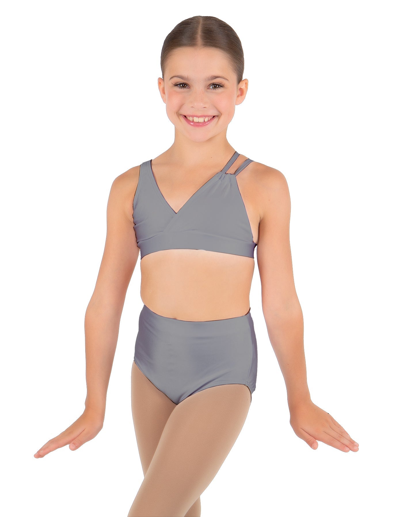 Solid Lycra Asymetric Bra