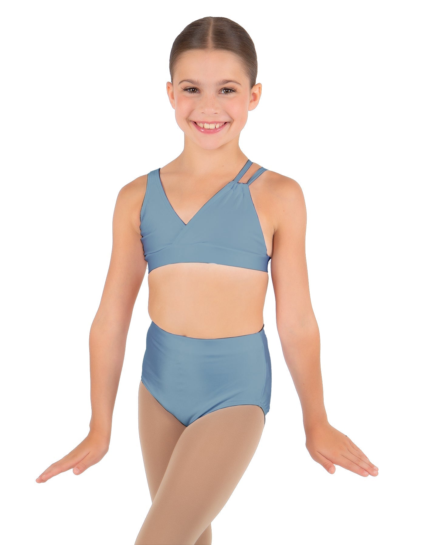Solid Lycra Asymetric Bra