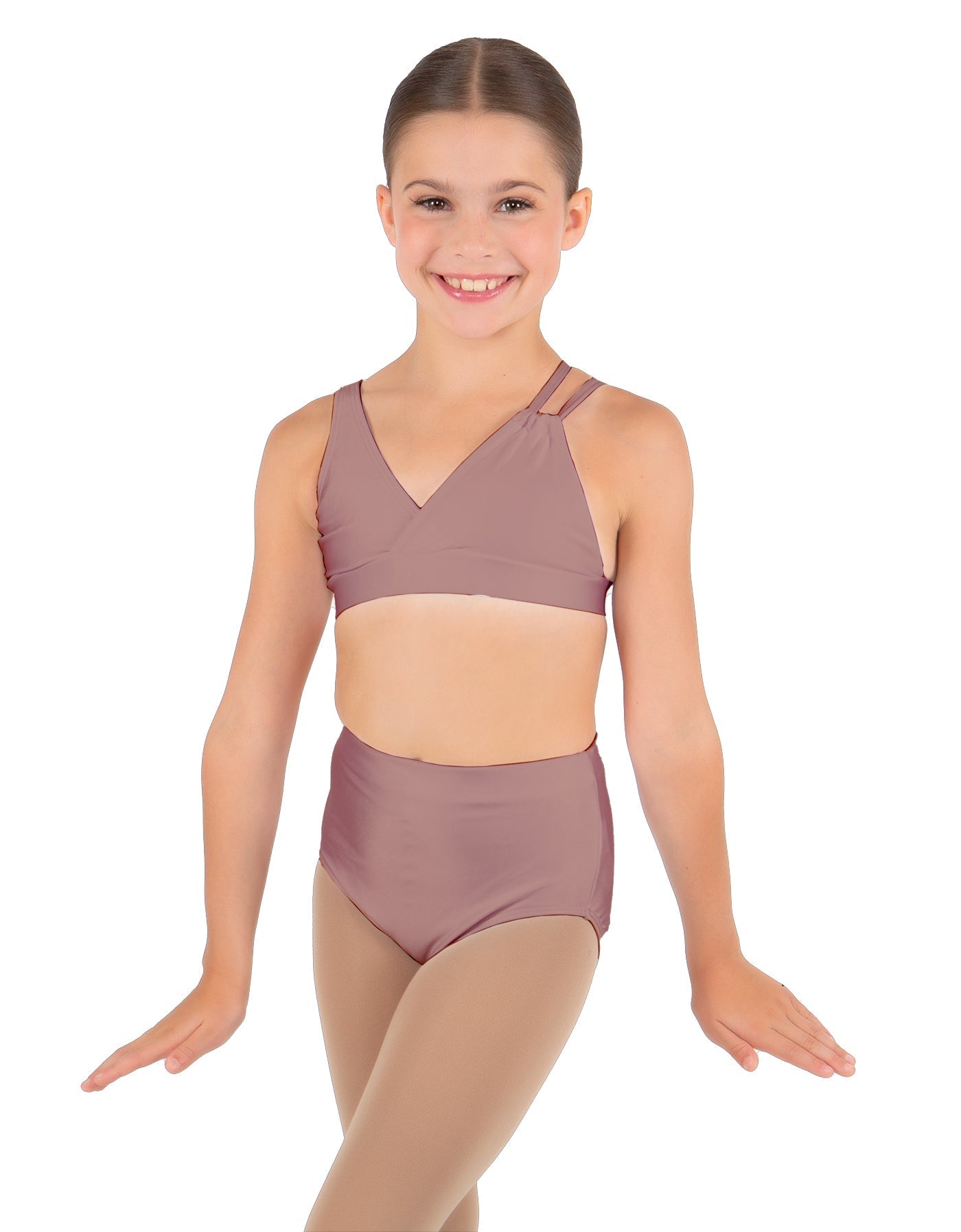 Solid Lycra Asymetric Bra