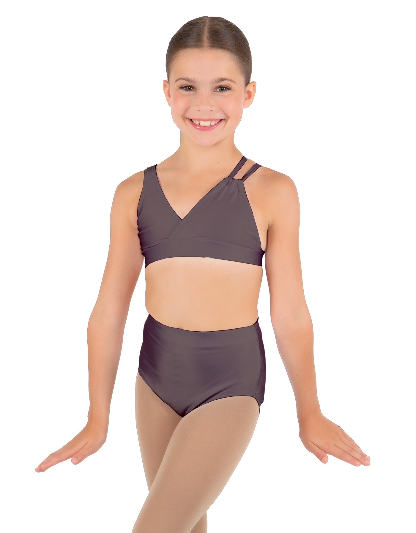Solid Lycra Asymetric Bra