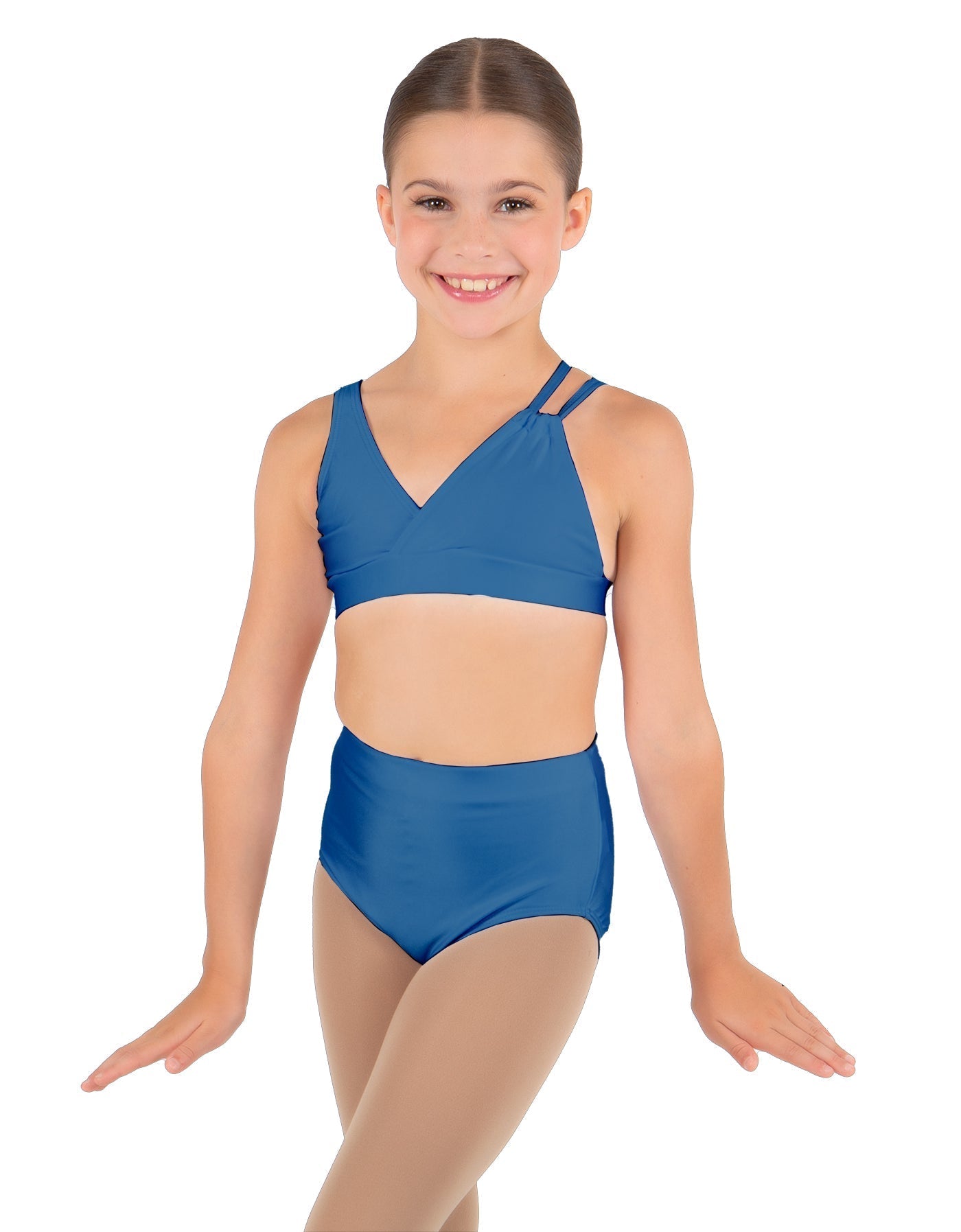Solid Lycra Asymetric Bra
