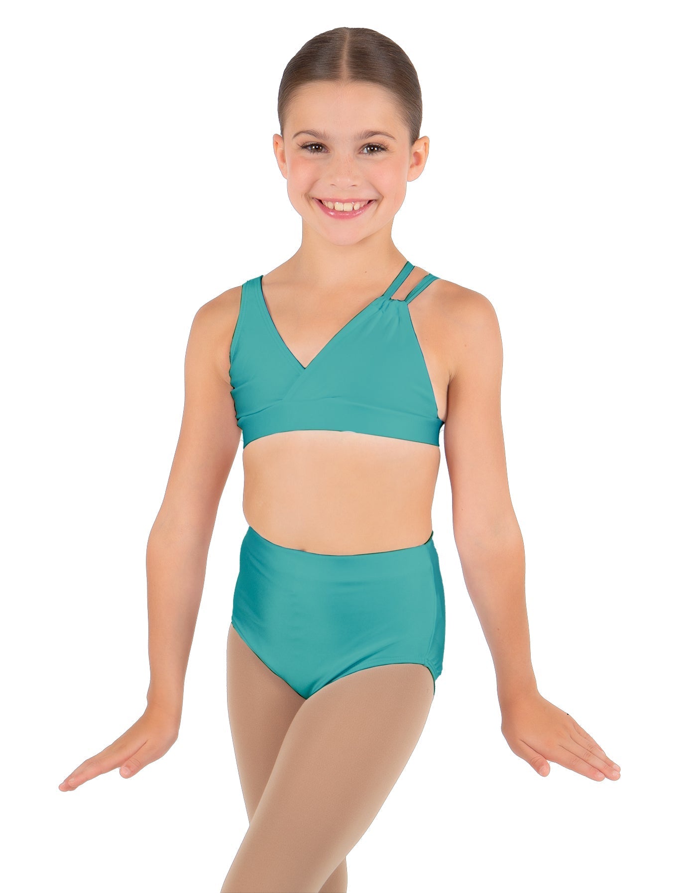 Solid Lycra Asymetric Bra
