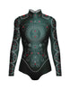 Chanel LS Tneck Open Back Leotard