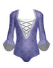 Marie Antoinette Square Neck Leotard with Cuff