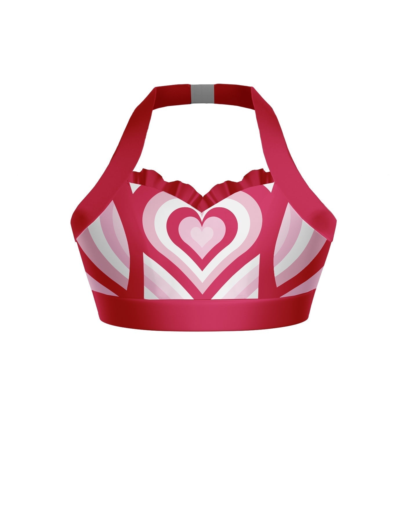 Love Shack Halter Sweetheart Bra with Ruffles