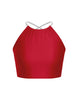 Red White and Blue Moving On Crop Top