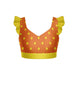 Surfin USA Sweetheart Crop Top Gather Sleeve