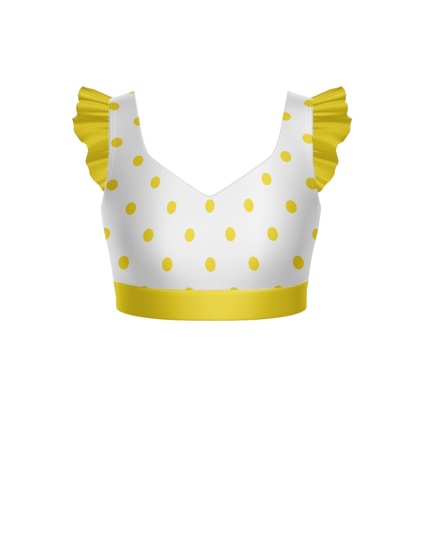 Surfin USA Sweetheart Crop Top Gather Sleeve